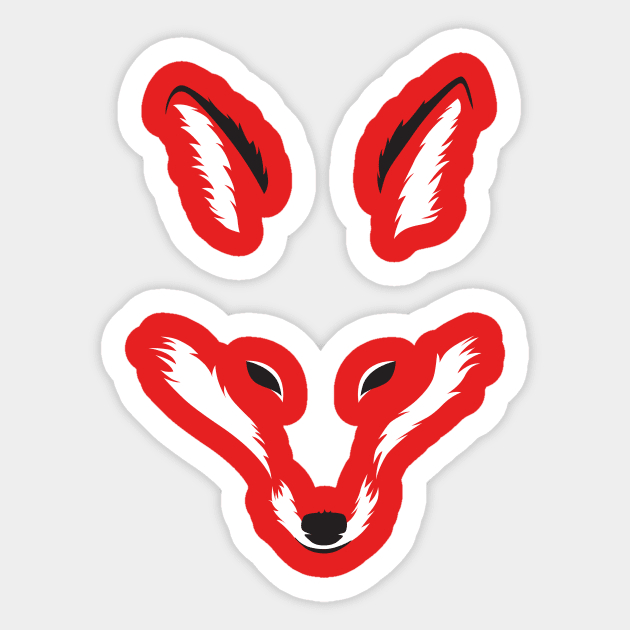 Fox Shape Final Sticker by astronaut